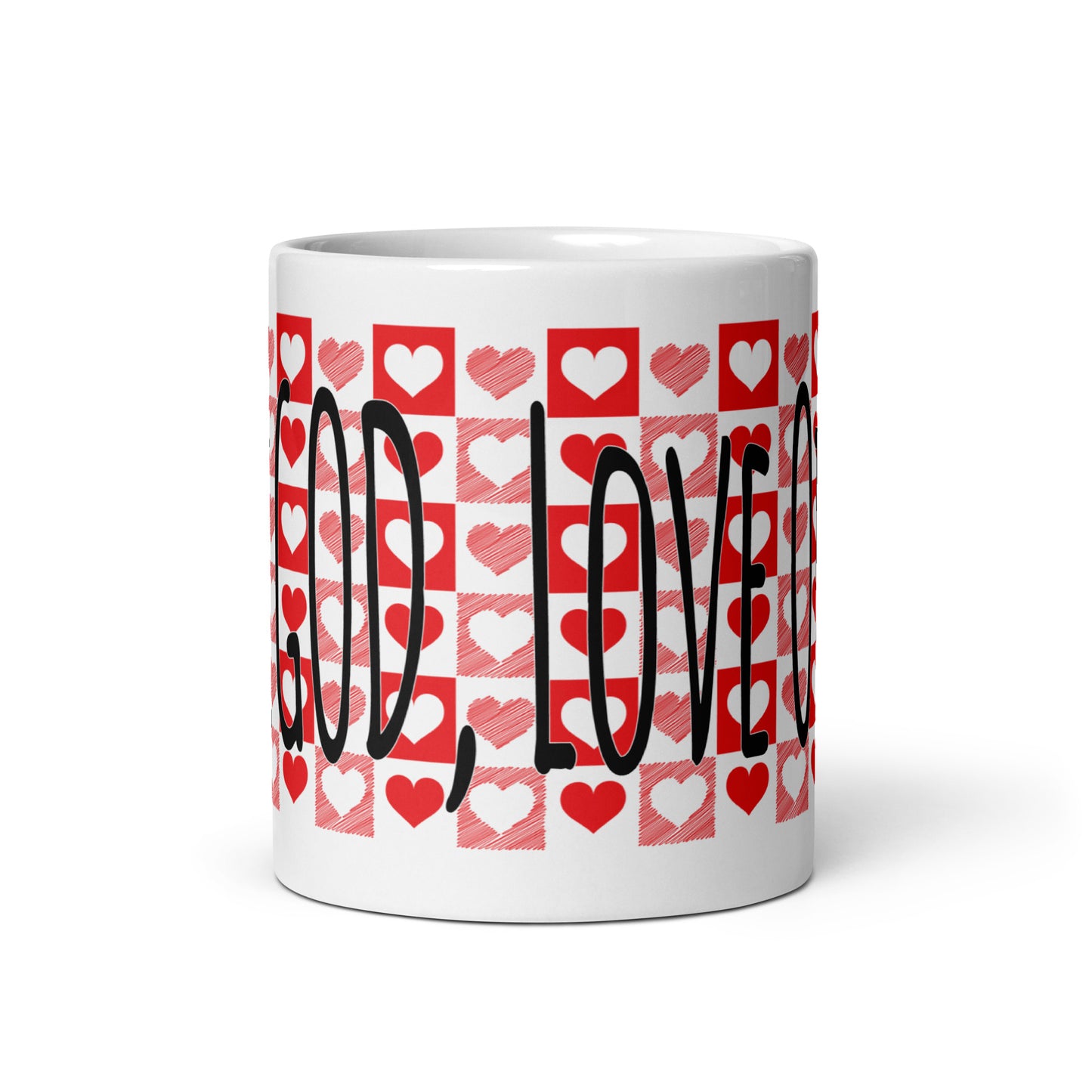 Love God Love Others White glossy mug