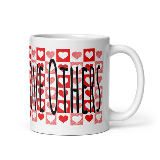 Love God Love Others White glossy mug