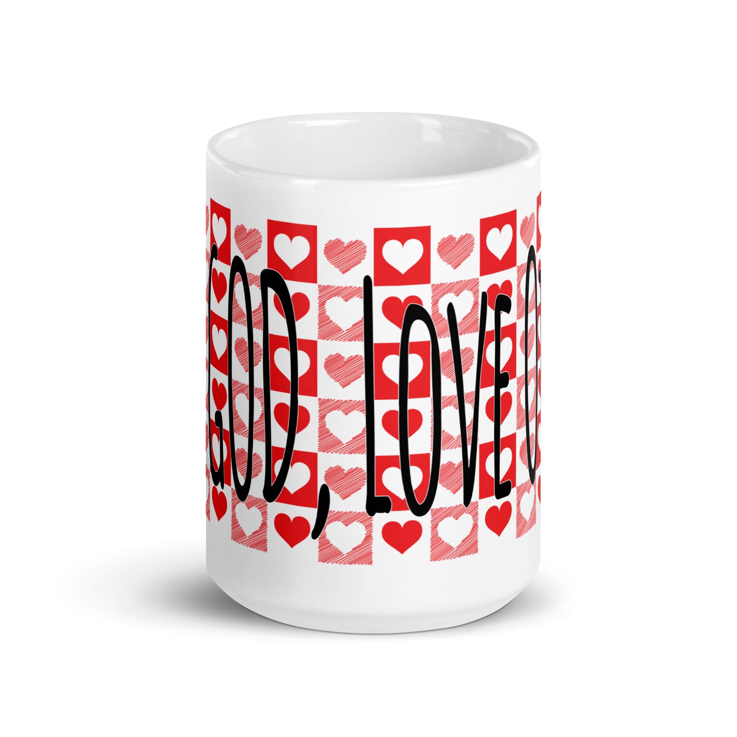 Love God Love Others White glossy mug