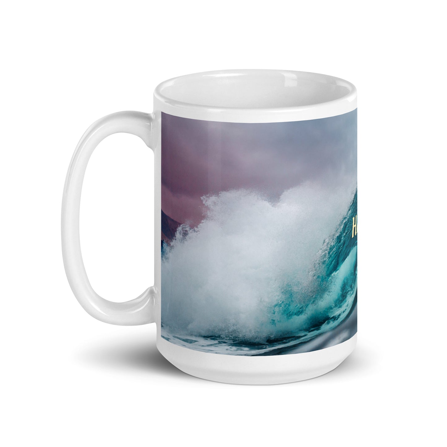 White glossy mug